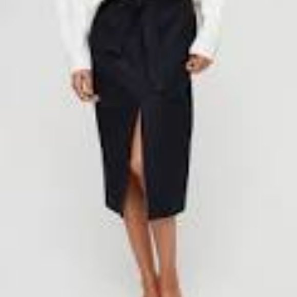 Aritzia WILFRED Jallade Skirt Black Size 10 - Picture 4 of 7